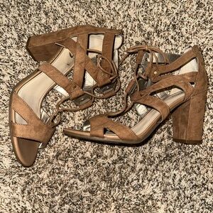 Elegant Brown Strappy Heels